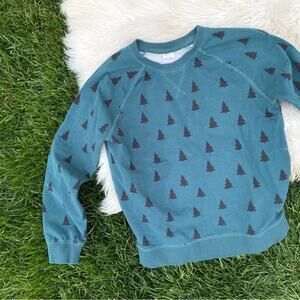 Hanna Andersson pine tree crewneck sweatshirt 12 kids